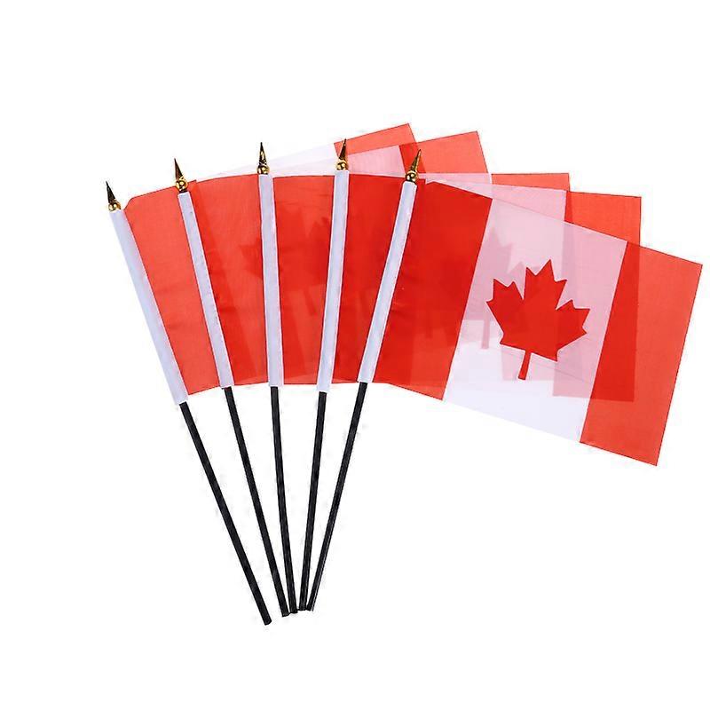 5 st handviftande flaggor Kanadas nationella handflaggor
