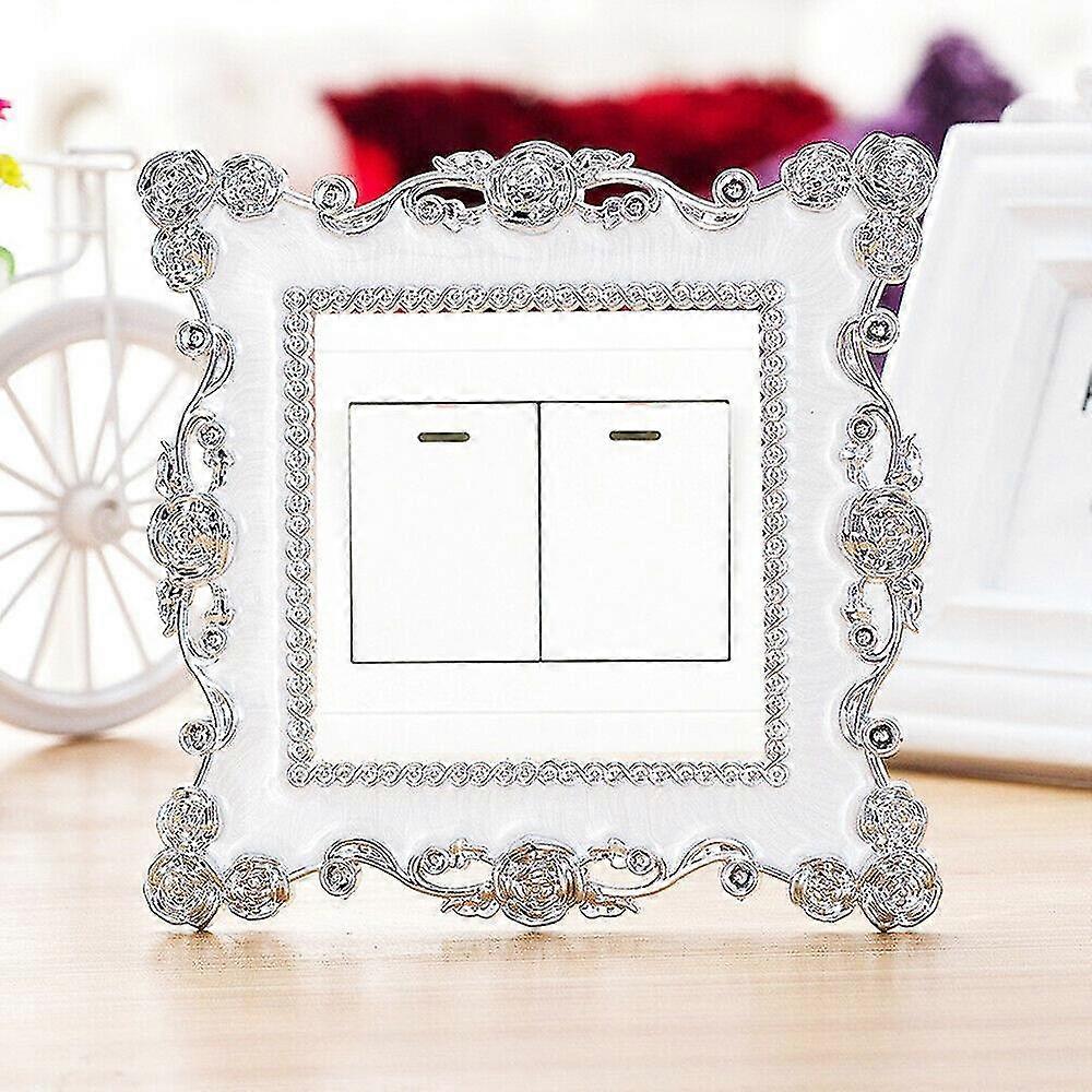 Lights Switch Surround Socket Cover Retro Floral Frame Socket Panel Edge Cover Decor