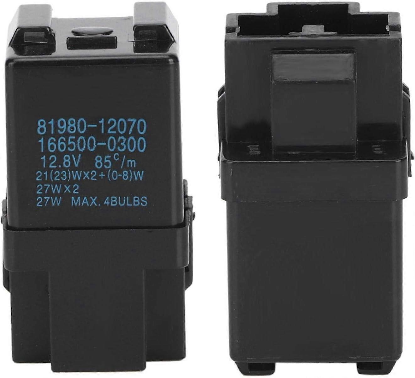 Flasher Relay Turn Signal 81980-12070 Fit for TOYOTAblack2pcs)