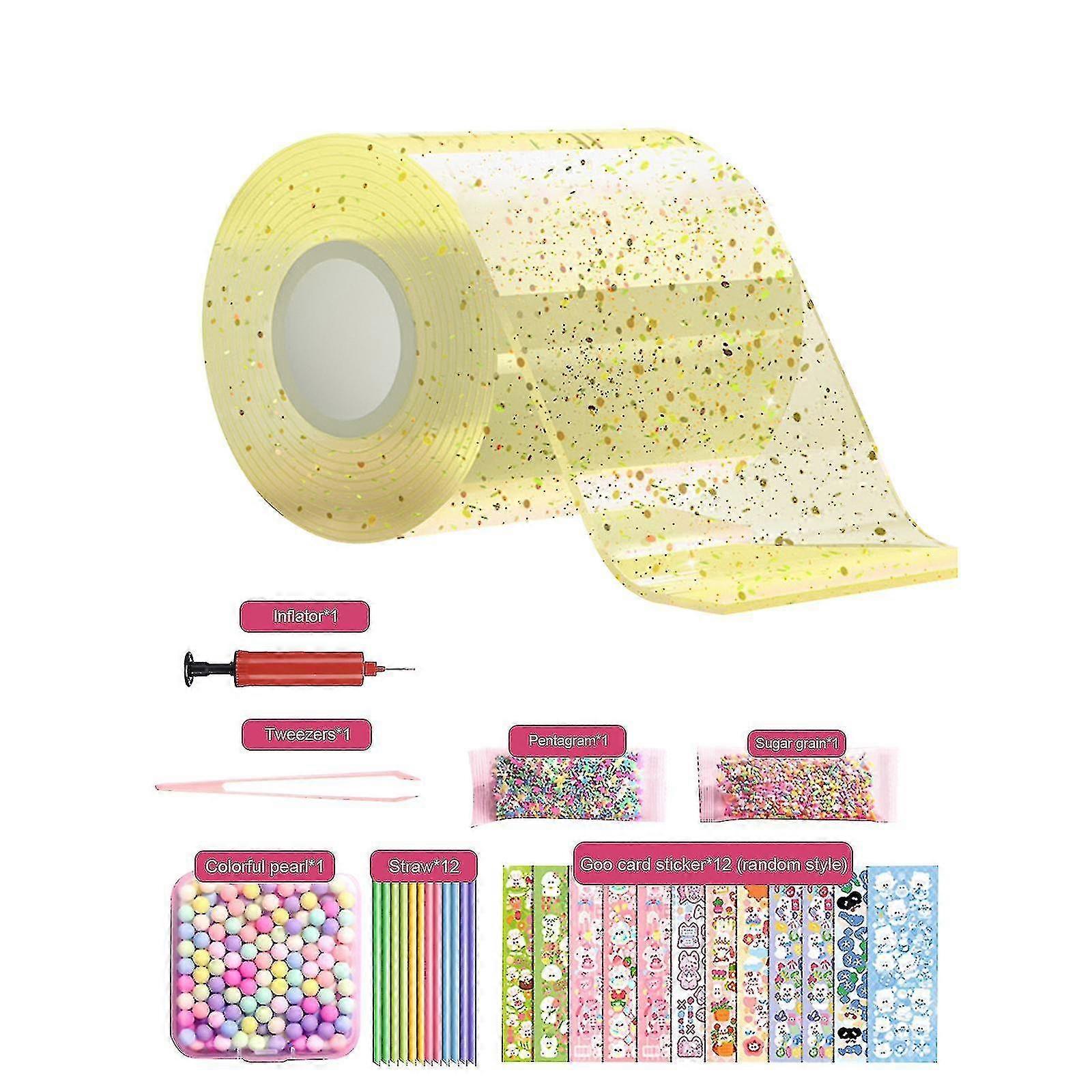 Nano Tape Bubble Kit For Kids With Step-by-step Video Tutorials, Nano Double Sided Adhesive Gel Grip Traceless Tape Nano Magical Tape Bubbles