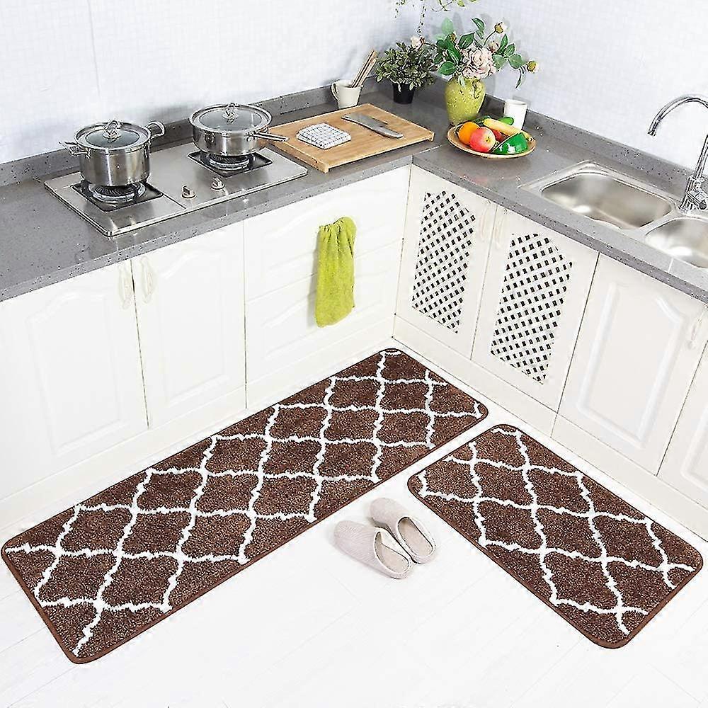 2 Pieces Kitchen Rugs And Mats Set Absorbent Soft