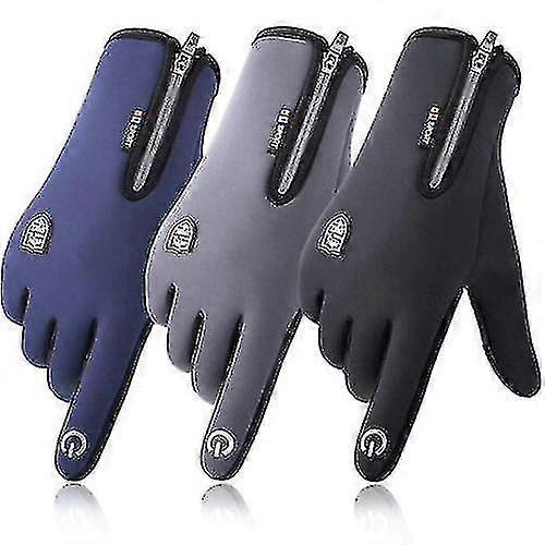 Gants d’écran tactile chaud Imperméable à l’eau Plus Gants polaire Gants d’écran tactile antidérapants d’équitation en plein air