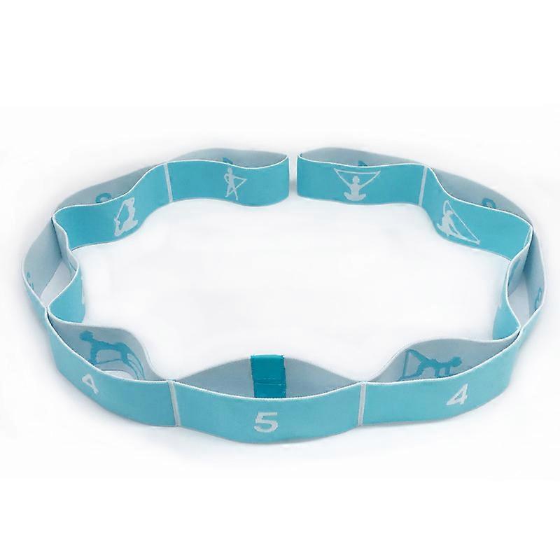 Yoga Stretch Exercise Strap with 9 Flexible Loops Thicken Exercise Band Gravity Fitness Stretching Strap-dance yoga auxiliary stretch belt elastic yog