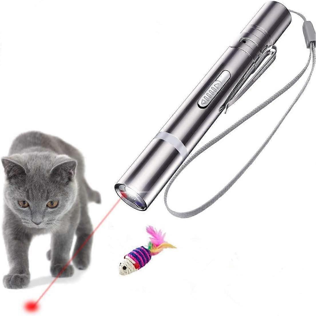 Cat Toys For Indoor Cat Kitten Toys Pointer For Interactive Playing, Cat Flashlight Led Projection, Usb Rechargeable Pet Dog Chasing Toys