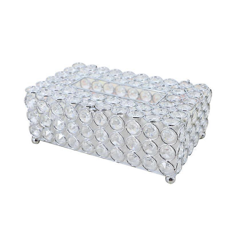 1 PC rectangular de cristal de la caja de tejido de cristal