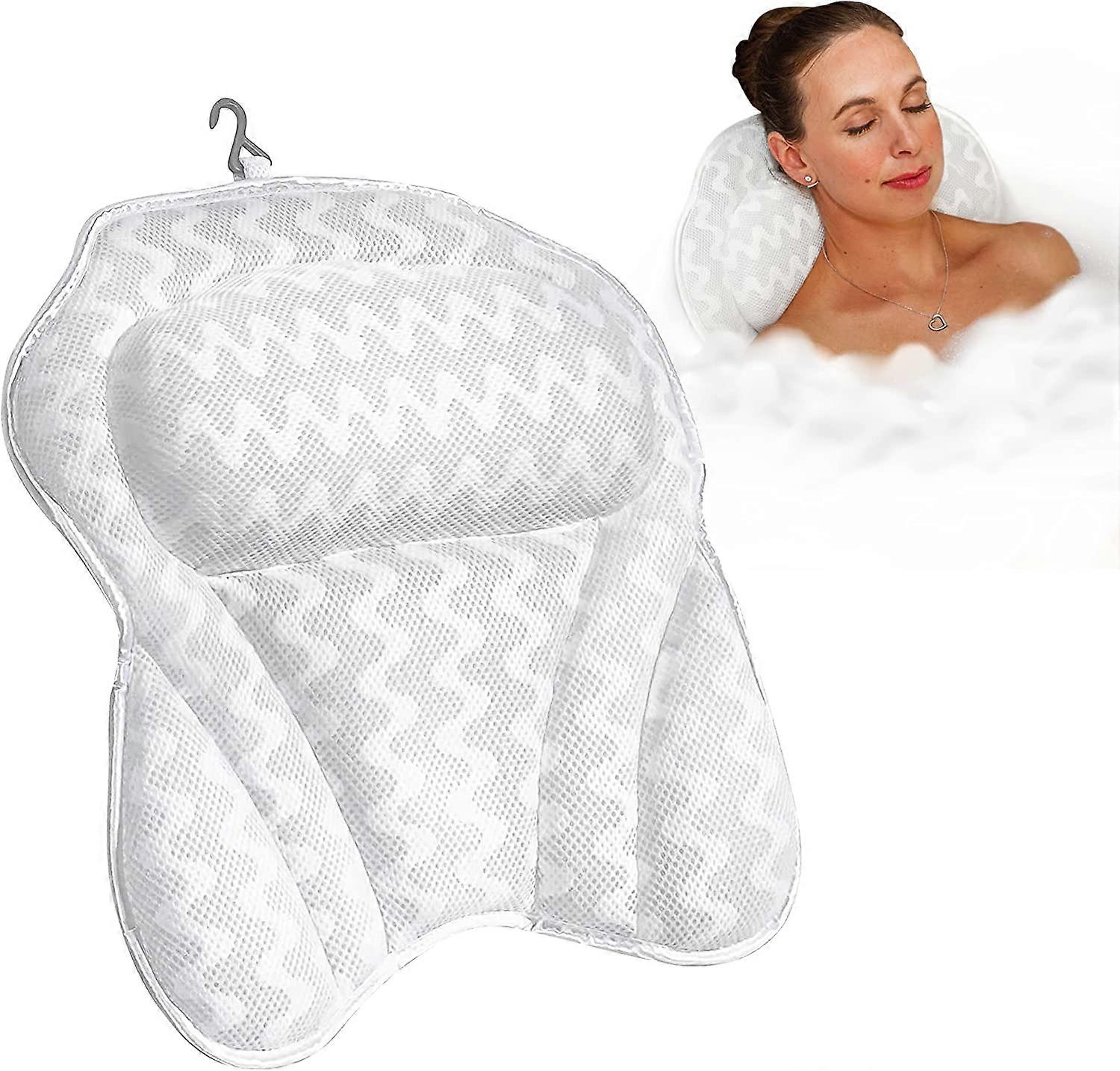 ラグジュアリーエスケープ女性と男性のための豪華なバスルーム :: 首、頭、肩のための人間工学に基づいたバスタブクッション :: 通気性のある快適さのためのキルティングエアメッシュ付き :: I