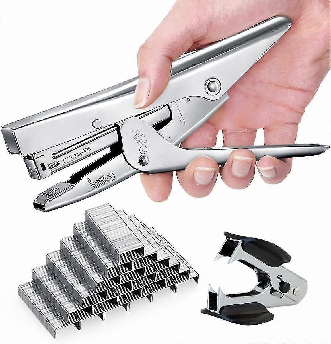 Stapler Heavy Duty with 5000 Staples and Staples Remover Set 20 Sheets Desktop Office Work Student Teacher Large Capacity No Jam Professional Standard
