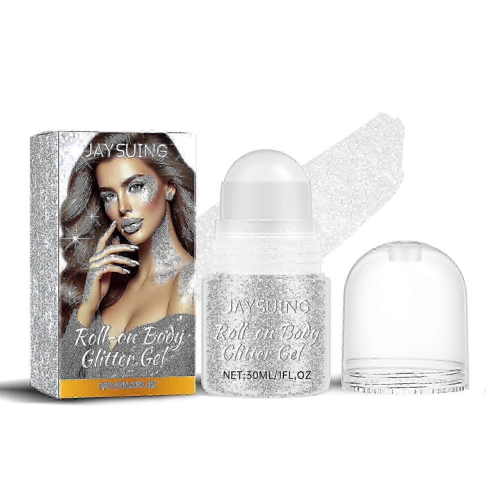 Jaysuing Dazzling White Flash Beading Body Highlight Brightening Clavicle Cheek Blush Natural Three-Dimensional Glitter - 30Ml