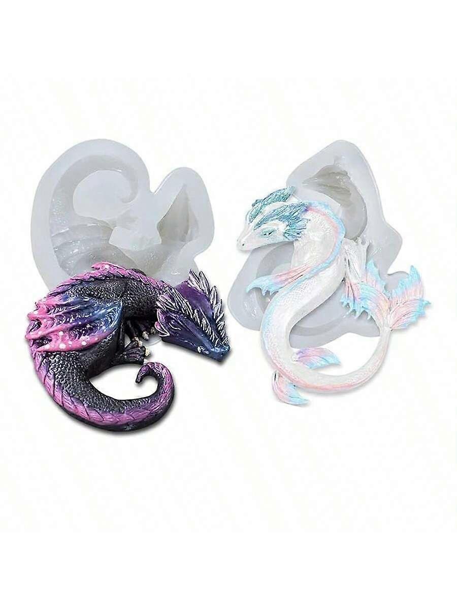 1 قطعة قوالب سيليكون راتنجات الايبوكسي التنين للتزيين والخرسانة والأسمنت وطين البوليمر وقوالب السيليكون لقوالب سيليكون الطين للحرف اليدوية الولادة