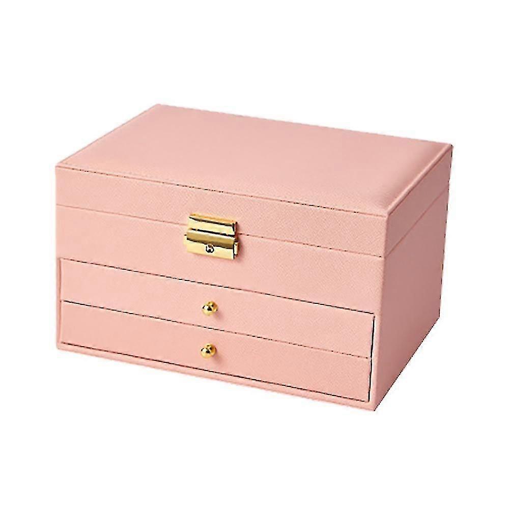Jewelry Storage Box Pu Leather Multifunctional Large-capacity(b)