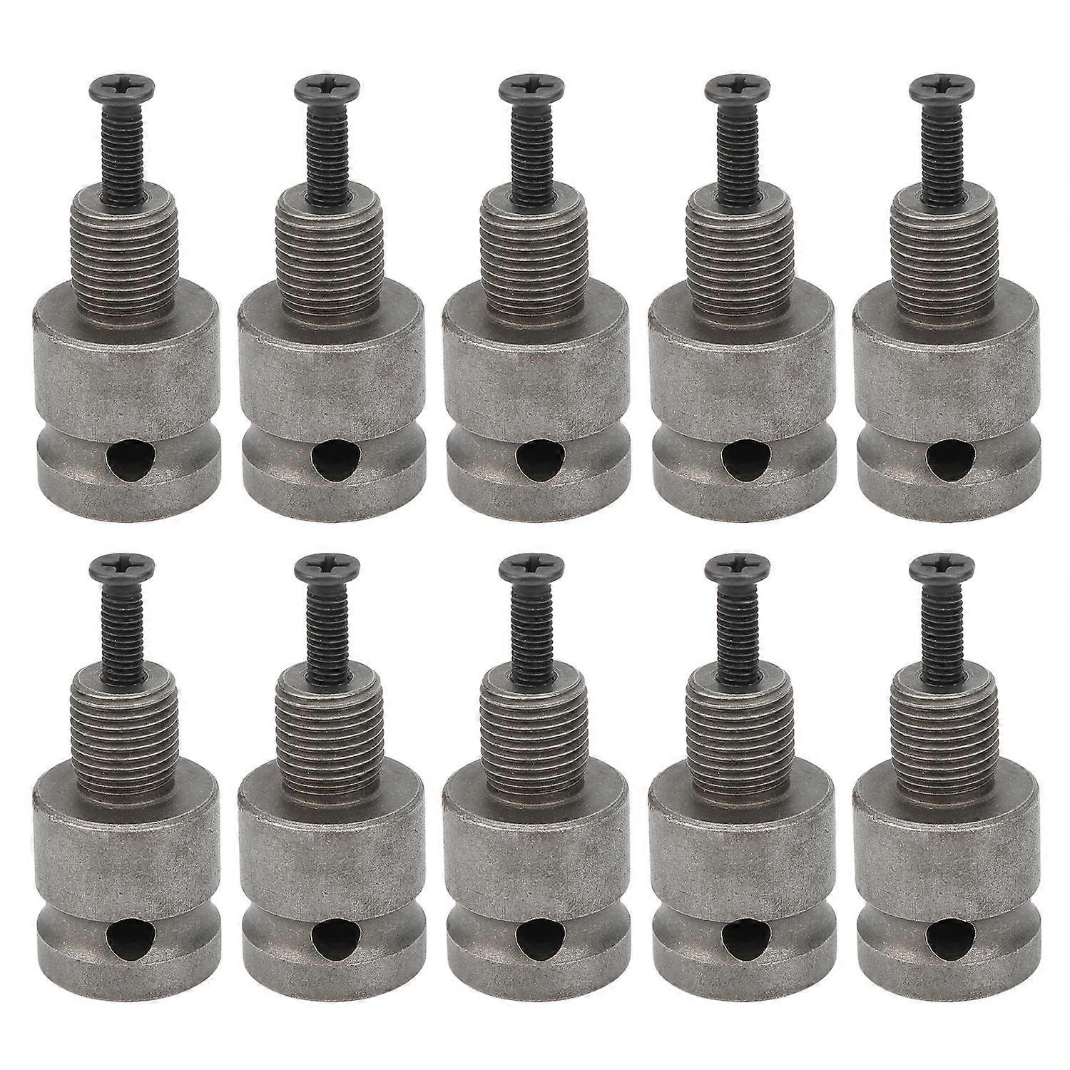 10Pcs Electric Wrench to Square Adapter G1/2in Thread Professional Carbon Steel Parts