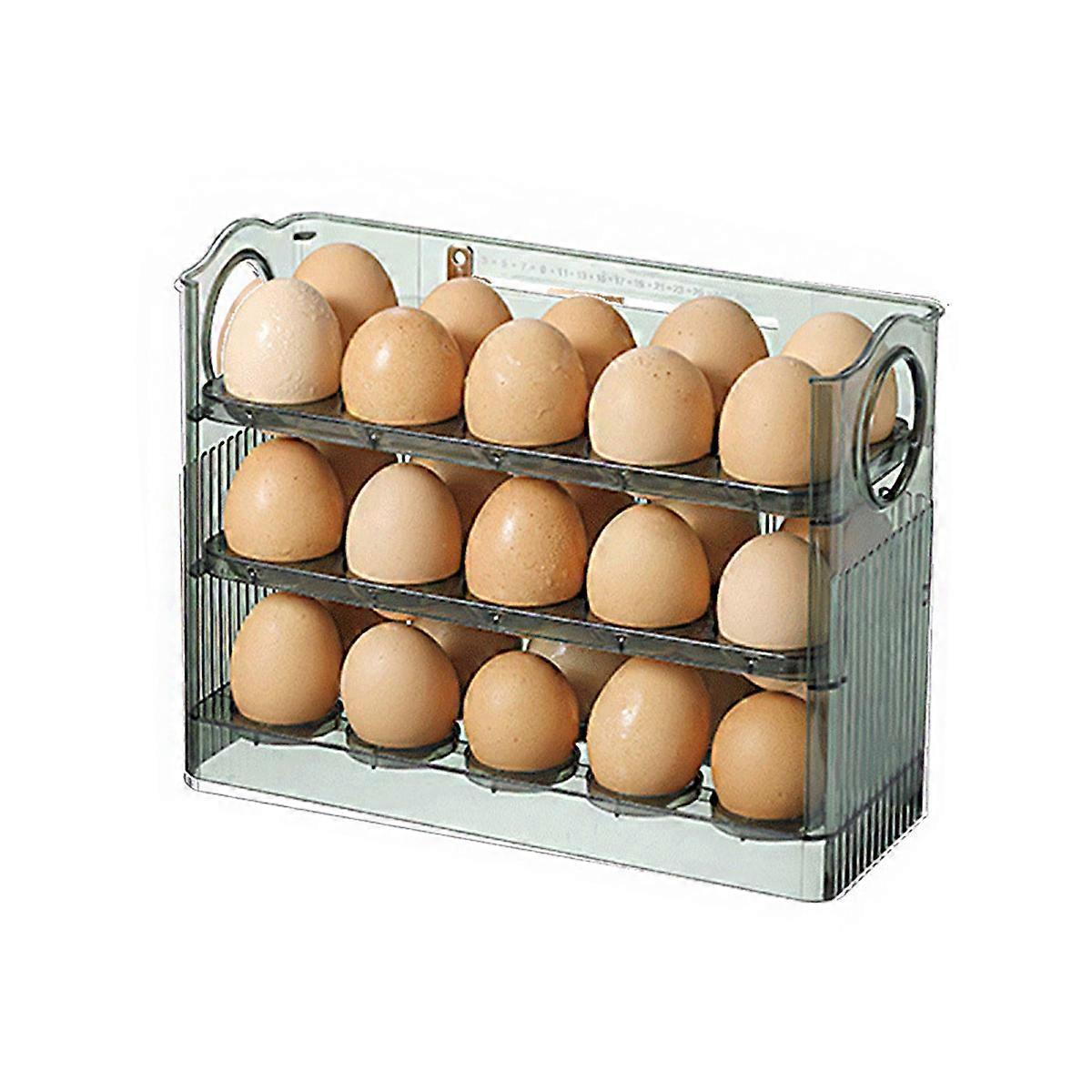 Refrigerator egg container, egg storage box, 30 eggs/3 layers