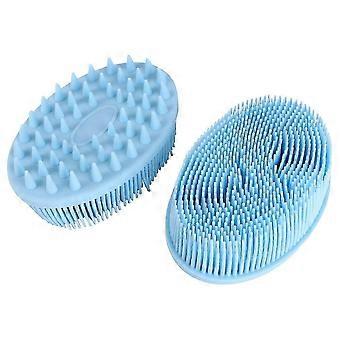 2 Pcs Scalp Massager Bath Shower Scrubber Bath Massage Brush Exfoliating Brush Silicone Scrubber Shower