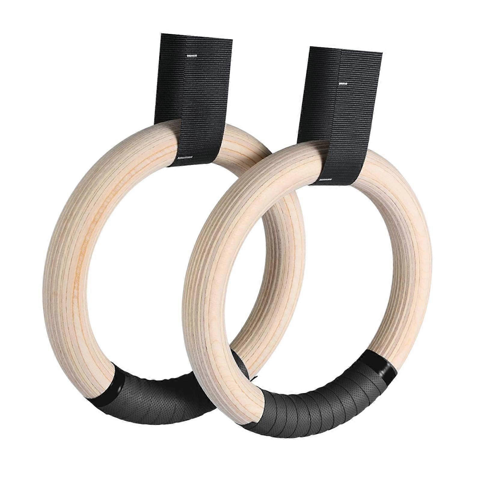 2x حلقات الجمباز هدية الخشب التدريب الدائري لمعدات اللياقة البدنية فندق بارك 28MM