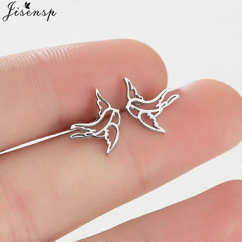 Stainless Steel Stud Earrings for Women Minimalist Animal Design Rabbit Dog Cat Dinosaur Snail Piercing Jewelry