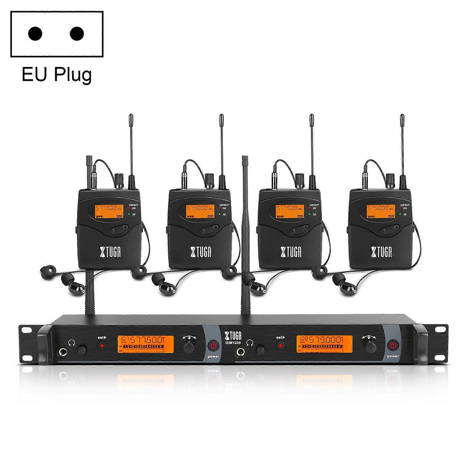 XTUGA IEM1200 Wireless Transmitter 4 Bodypack Stage Singer Système de retour intra-auriculaire