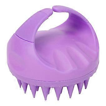 Silicone Scalp Massager Shampoo Brush Dandruff Removal Scalp Exfoliator Scrubber for Hair Growth Purple