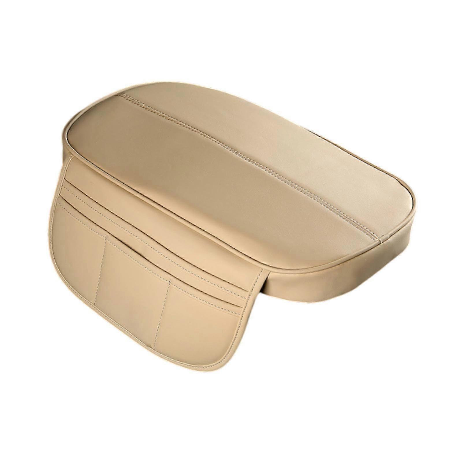 Generic Car Armrest Cushion Auto Accessories Waterproof Protection Protector Beige