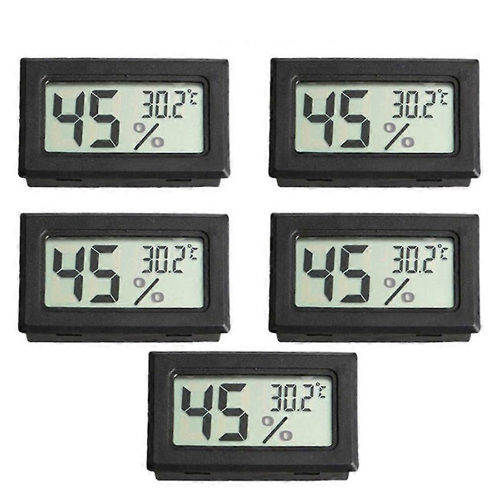 5pcs Mini Digital Lcd Temperature And Humidity Meter Wireless