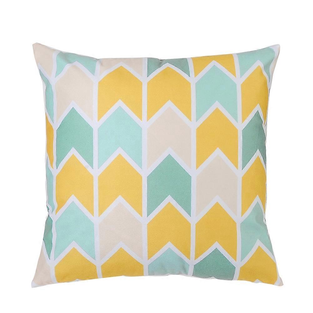 Weave Stripe Pattern Fleece Breathable Pillowcase Cushion Pad Car Household