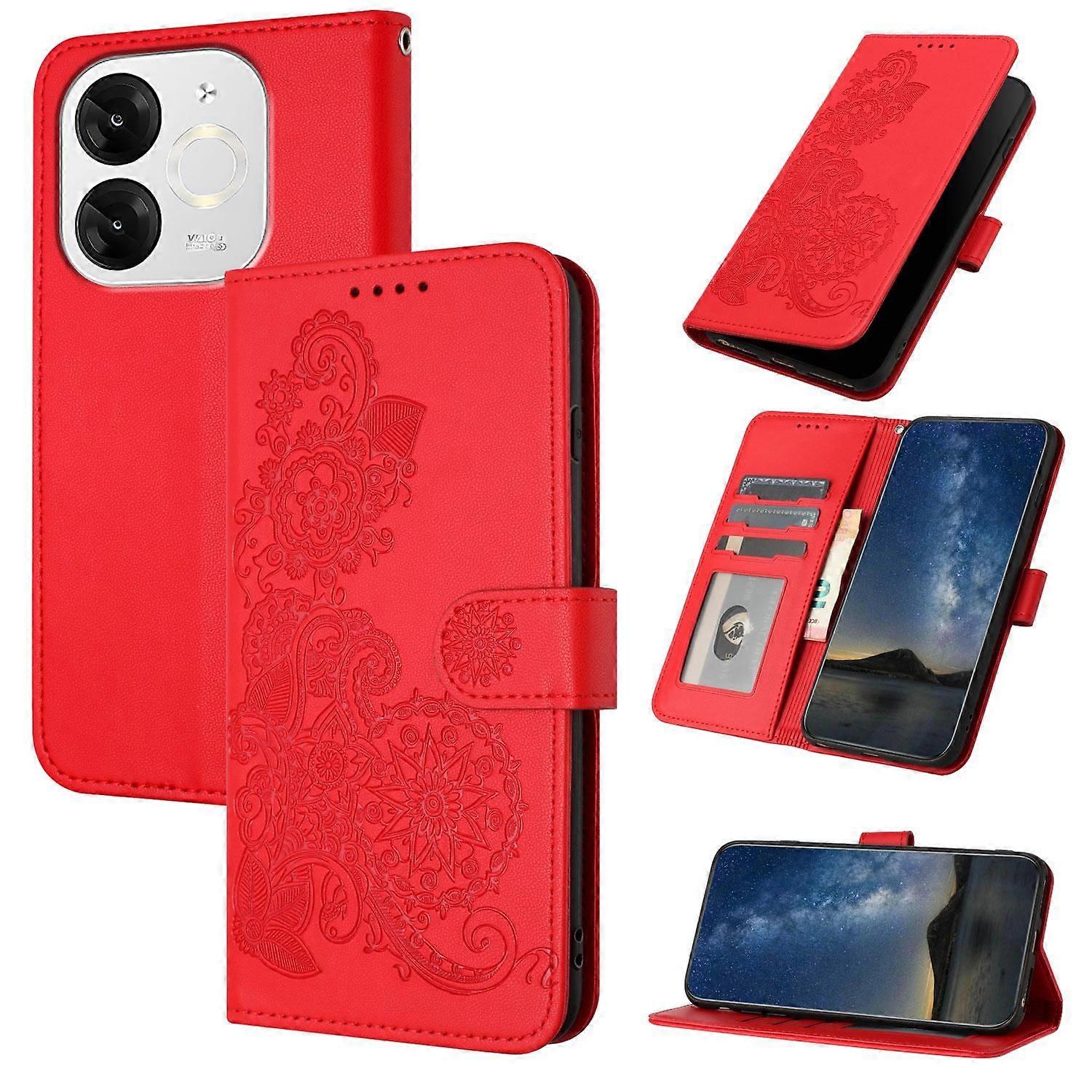 Datura Embossed PU Case For Itel A80
