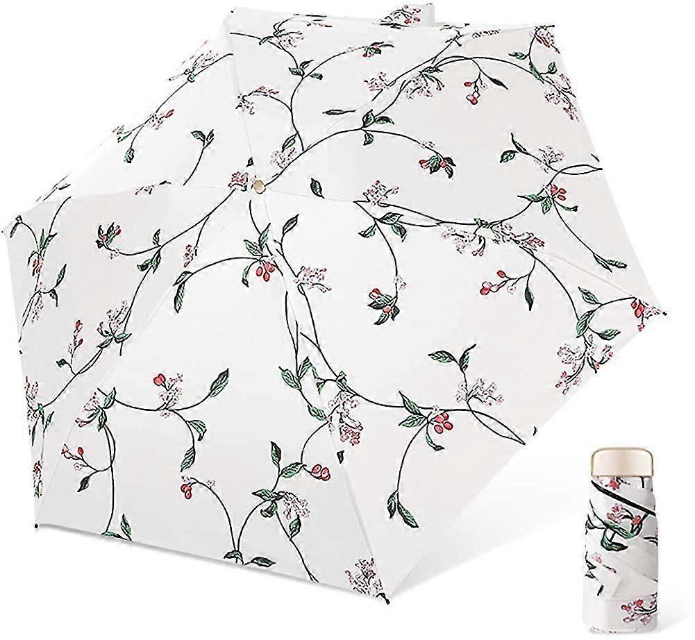 Women Foldable Mini Umbrella Lightweight Compact Stable Rain Protection Durable