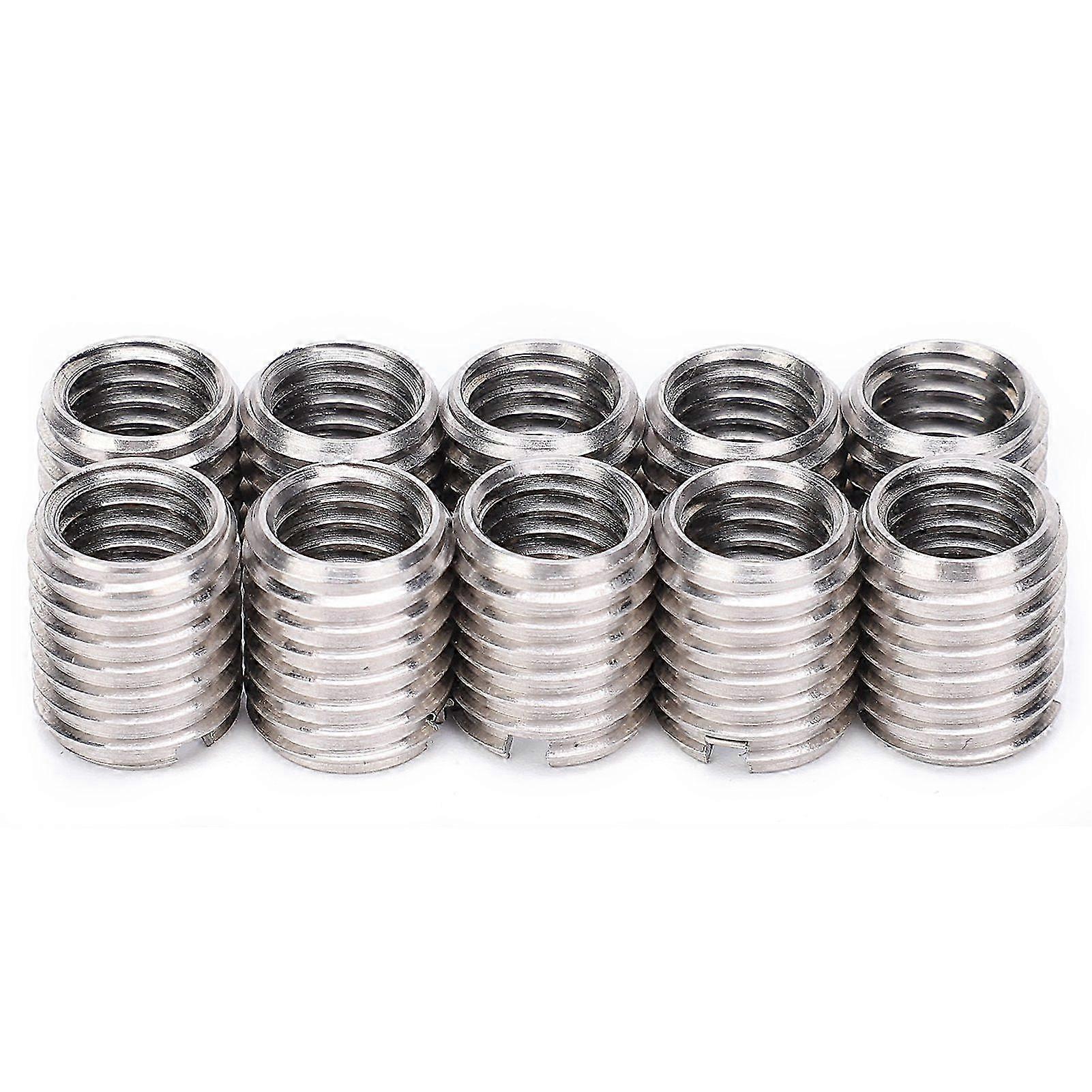 10pcs Insert Nut Thread Repair Sleeve, Threaded Bushing compatible with Screw Reducing & Conversion Tool