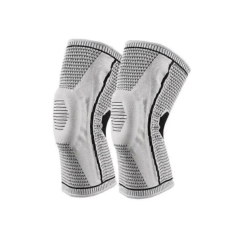 New Silicone Support Spring Knee Pads for Fitness and Sports, Pressure Protection, Thickened Shock Absorption