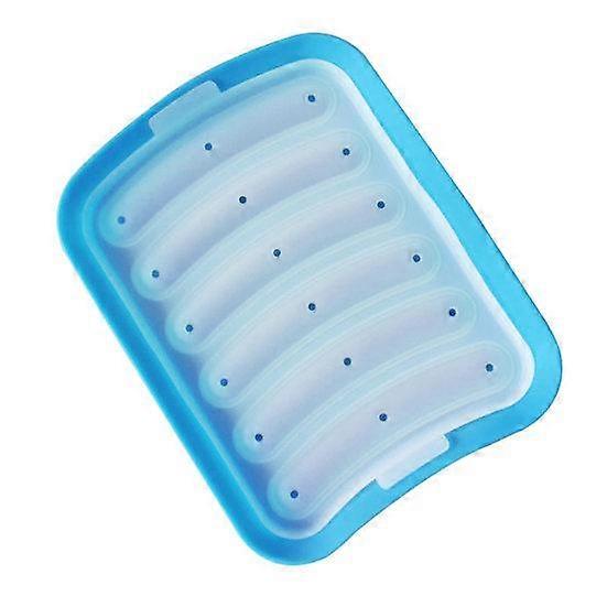 Sausage Mould Convenient Exhaust Food Grade Easy to Release Thickened Healthy Bake Silicone Sausage Mold with Lid Baby Supplement Food Tool