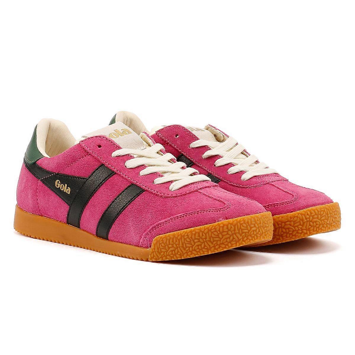 Gola Elan Suede Women's Fuchsia/Black/Evergreen Trainers