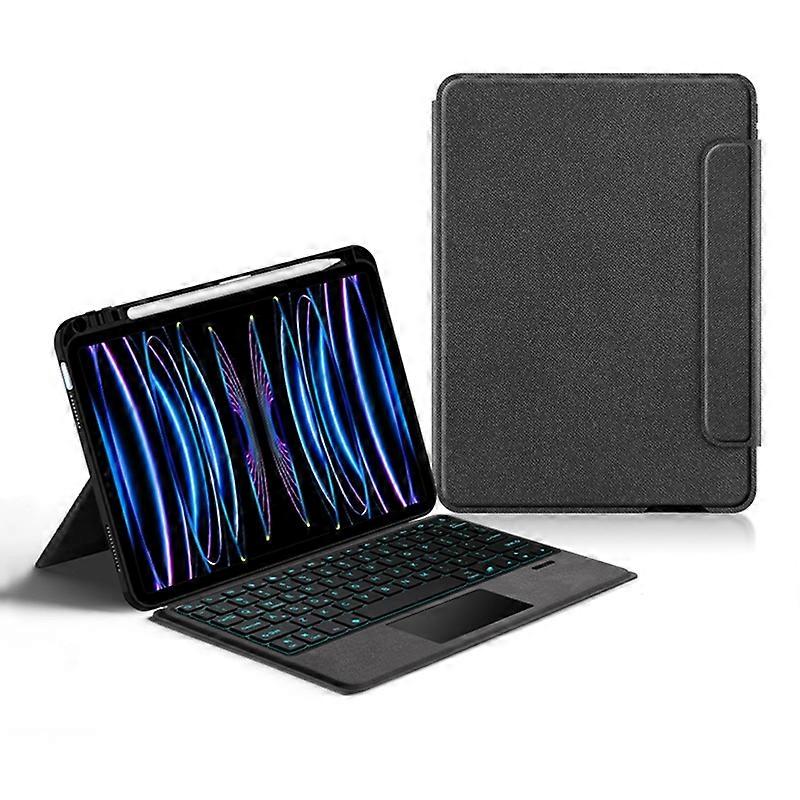 Compatible with iPad Pro 11 (2020) / (2021) / (2022) Leather Case + Touchpad Bluetooth-compatible Ke