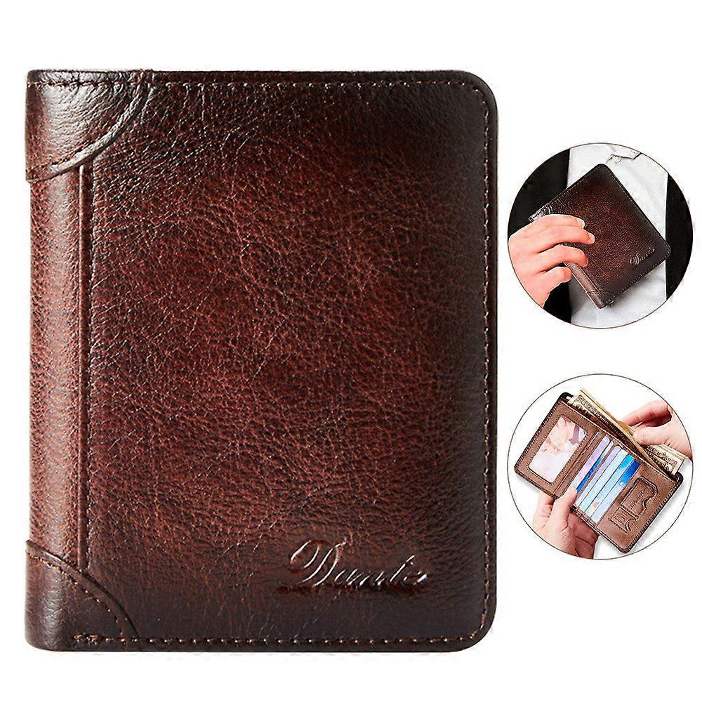 Wallet Large Capacity Genuine Leather RFID Protection Practical for Men Durable Stylish Secure