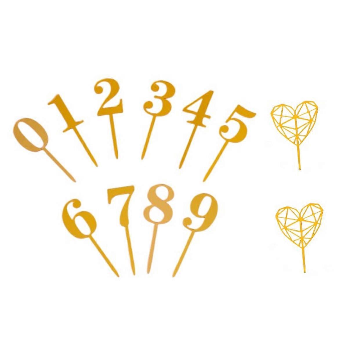 Mirror Acrylic Cake Topper, Number Toppers, Reusable