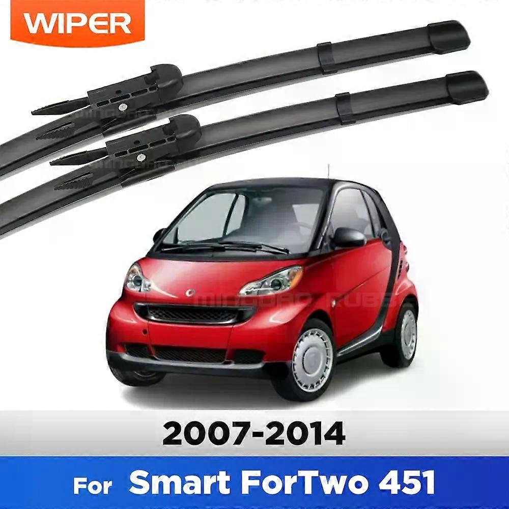 Smart ForTwo W451 2007 - 2014 Silecek LHD Ön Silecek Lastikleri Ön Cam Cam Cam Araba Yağmur Fırçaları 23 "+ 21"