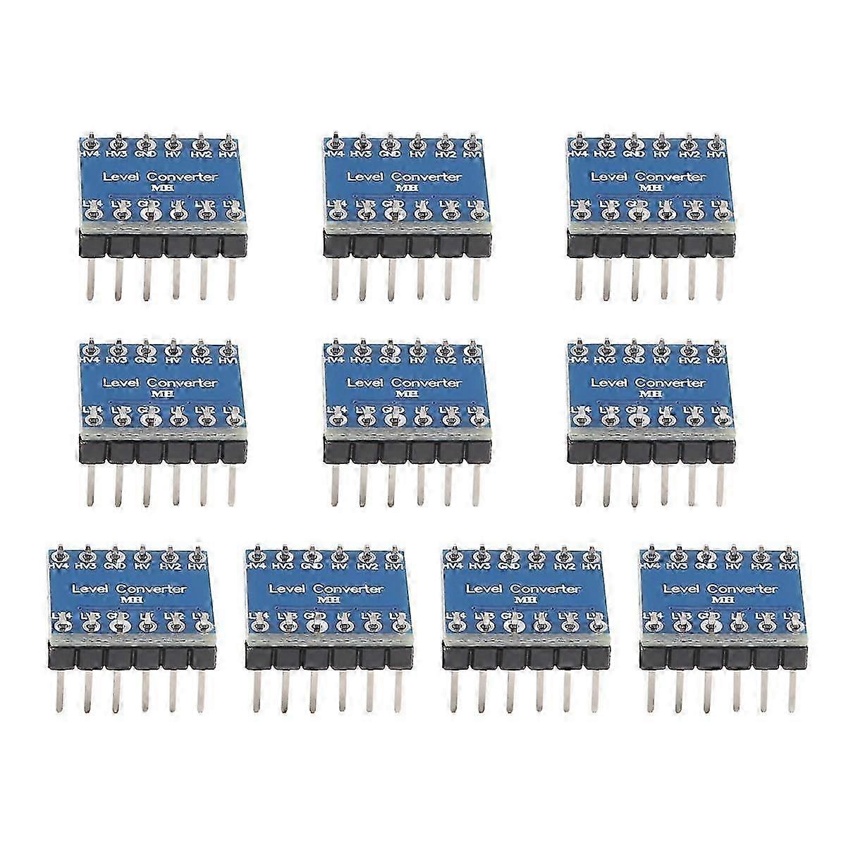 10Pcs 4 Canali IIC I2C Convertitore di Livello Logico Modulo Bidirezionale da 3,3 V a 5 V Shifter per (Confezione da 10) JS