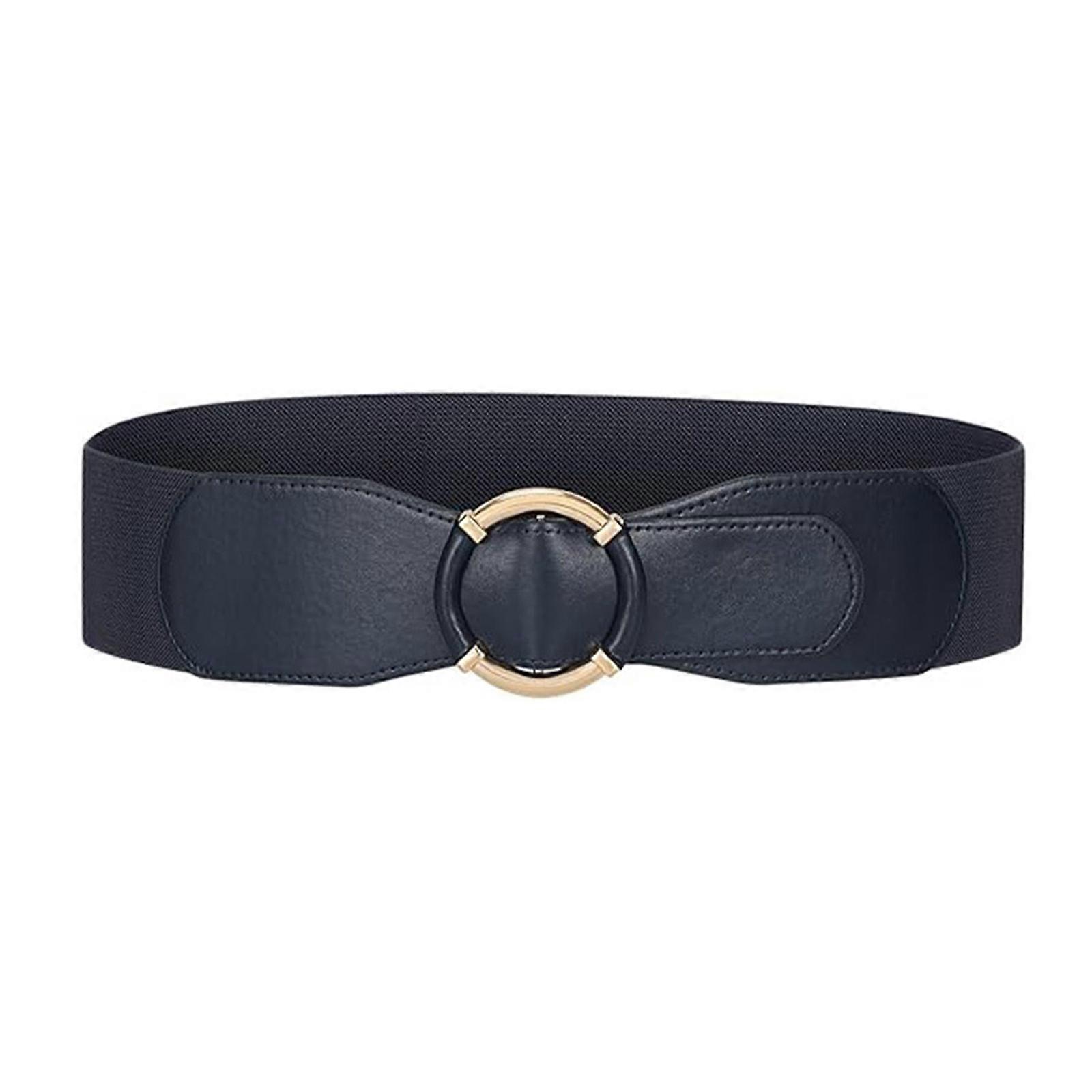 Derékrész Cincher mell alatti PU derékpánt elegáns elasztikus öv mert Wrap ruha deréköv mert öltöny szoknya farmer ékszerek sötétkék 70