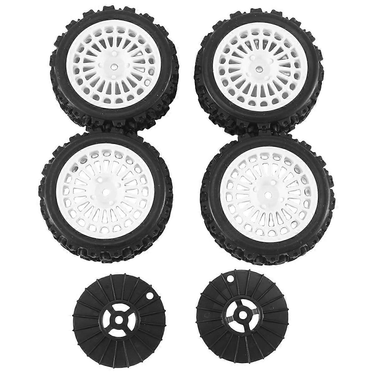 4Pcs Rubber Tire Wheel Tyre for Tamiya XV01 TA06 TT01 TT01E,2