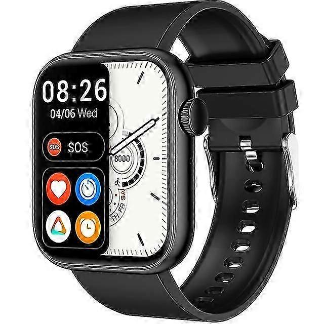 Smart watch 1.85 inches compatible with Android iOS waterproof Bluetooth call heart rate, sleep monitoring, blood oxygen fitness watch_Lucky_B