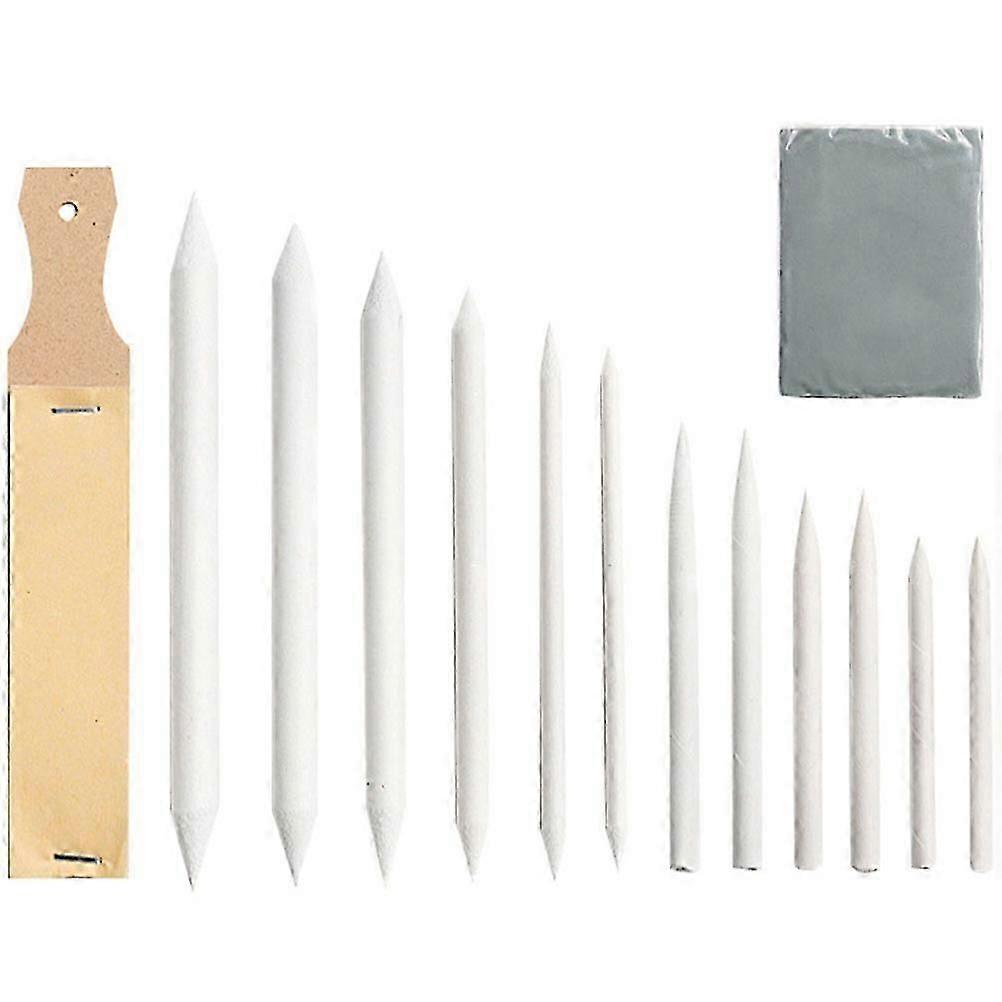 1 Set/14pcs Practical Drawing Sketching Blending Stumps Wiping Pen Smudge Pen