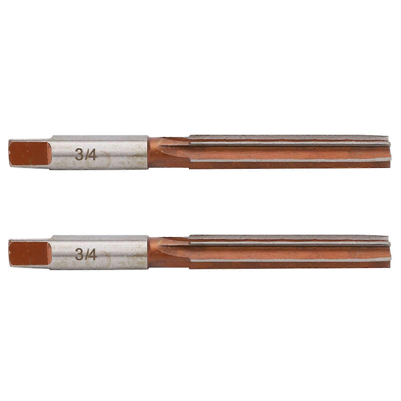 2PCS Hand Reamer American System Straight Shank Conical Reamer for Boring Processing