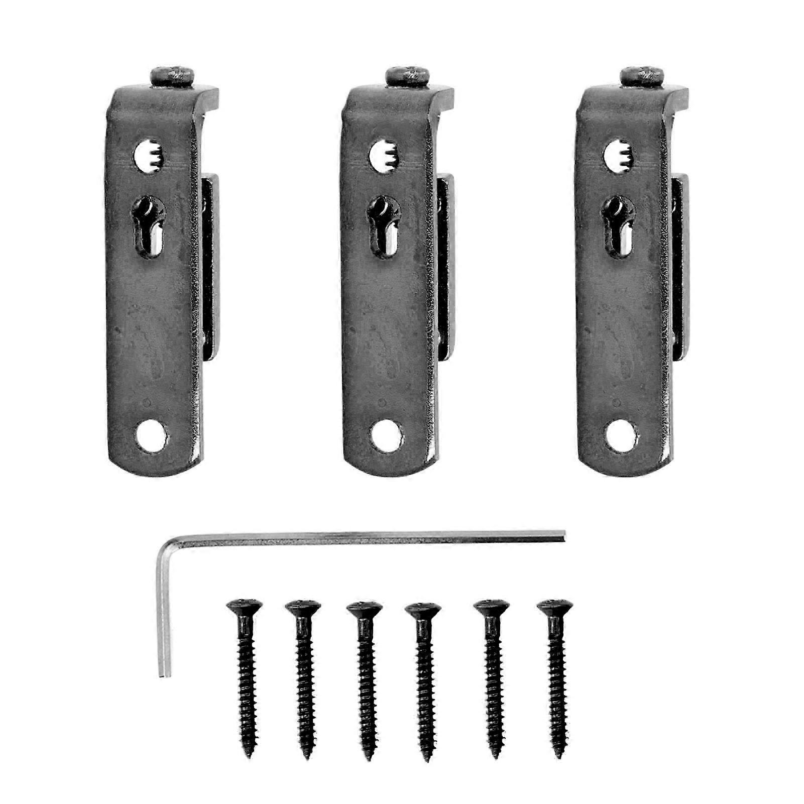 3PCS Single Roller Saddle Bridge Metal Guitar Roller Saddle Bridge for Practice and Performance GA1219 Black