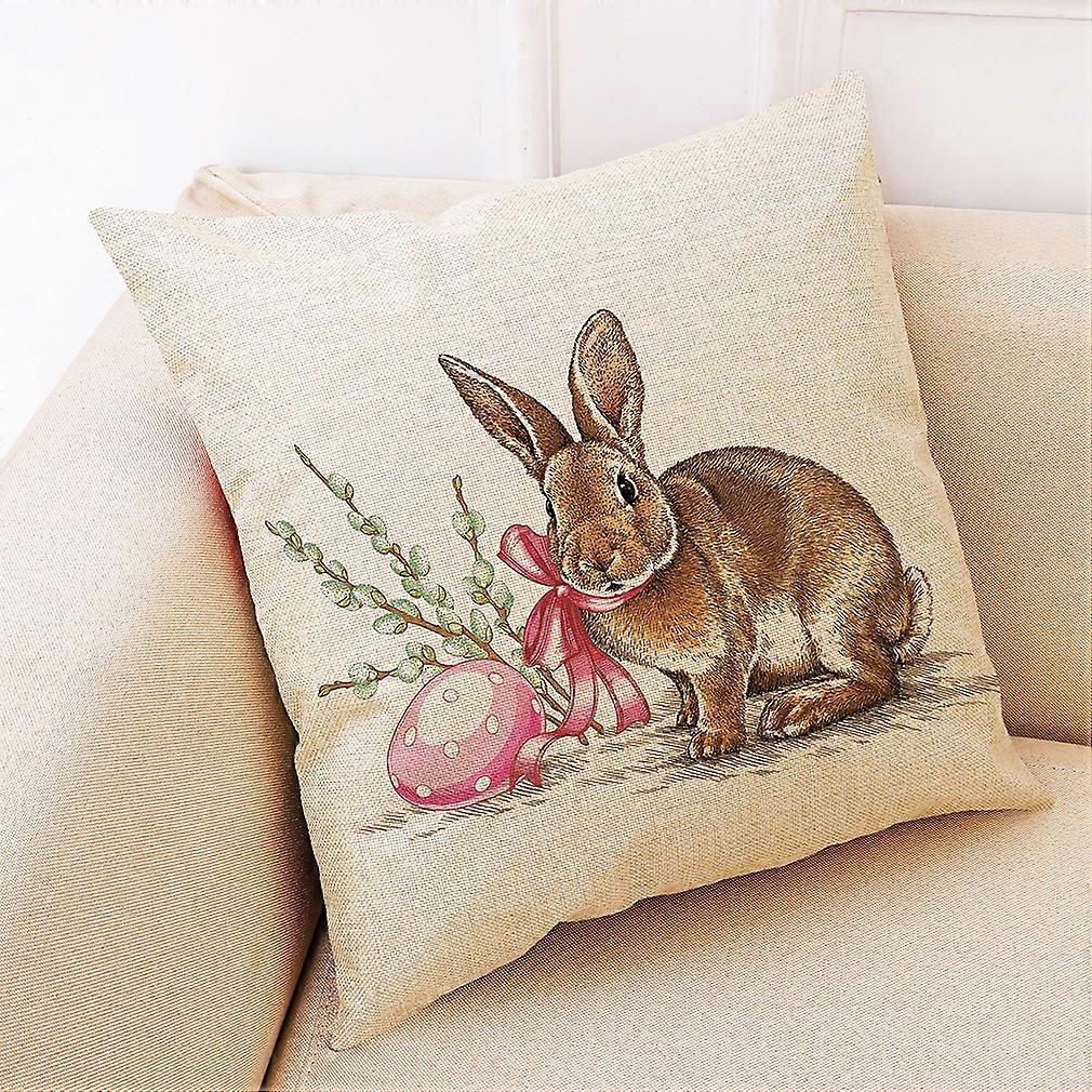 Easter Bunny Eggs Pattern Sofa Cushion Car Pillow, Size : 45 x 45cm