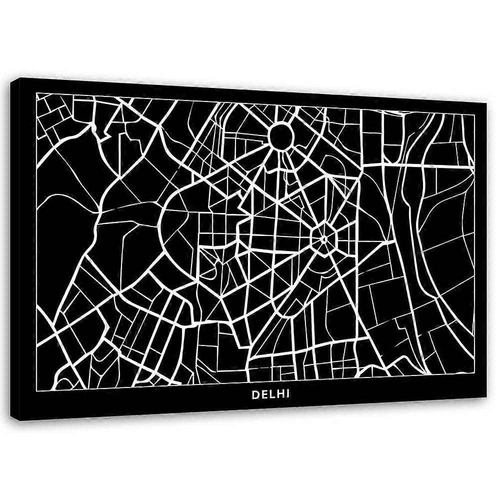 Obraz na plátne, Dillí - plán mesta - 60x40