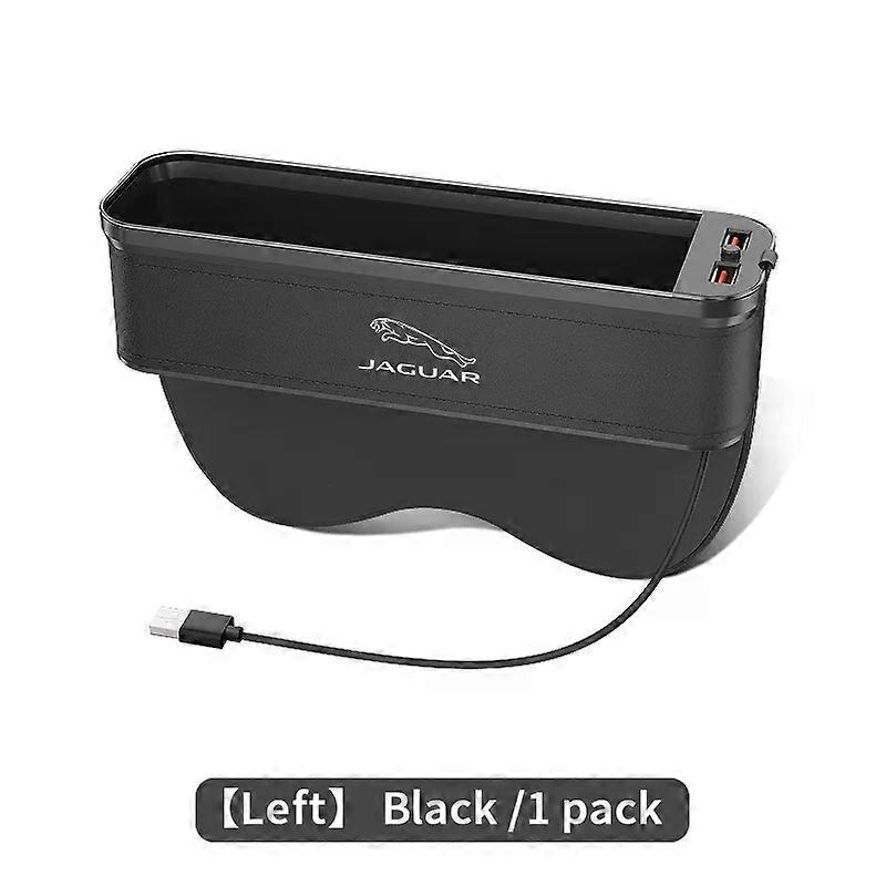 compatible for Jaguar E-PACE F-PACE F-TYPE XE XF XJR XFR XJ XEL XFL XJS XKR Car Seat Gap Organizer USB Charging Multifunction Storage Box