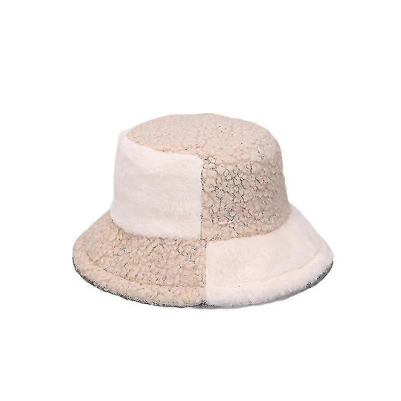 Wekity Winter Plüsch Eimer Hut Damen Vintage Eimer Hut Casual Warm Eimer Hut