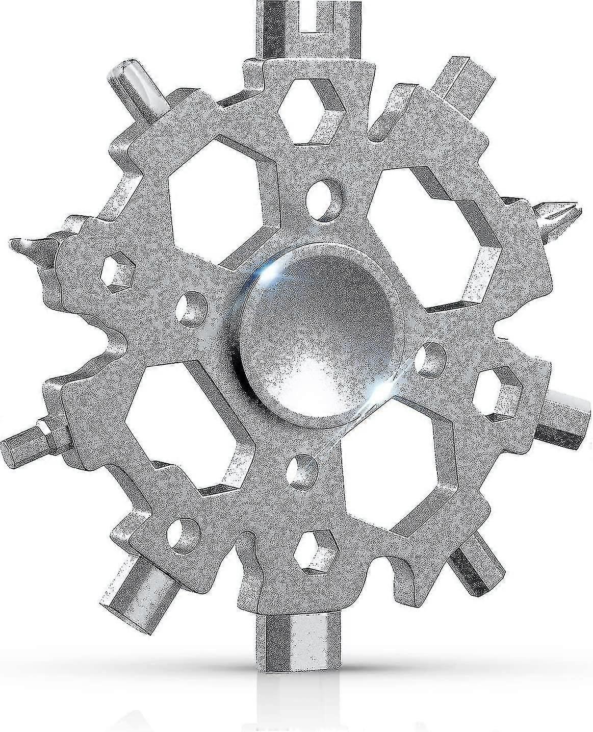 Gift For Men, 23 In 1 Snowflake Multi-tool With Fidget Spinner Function, Pocket Survival Gear For Travel, Camping, Adventure, As A Gift For Dad, Husba