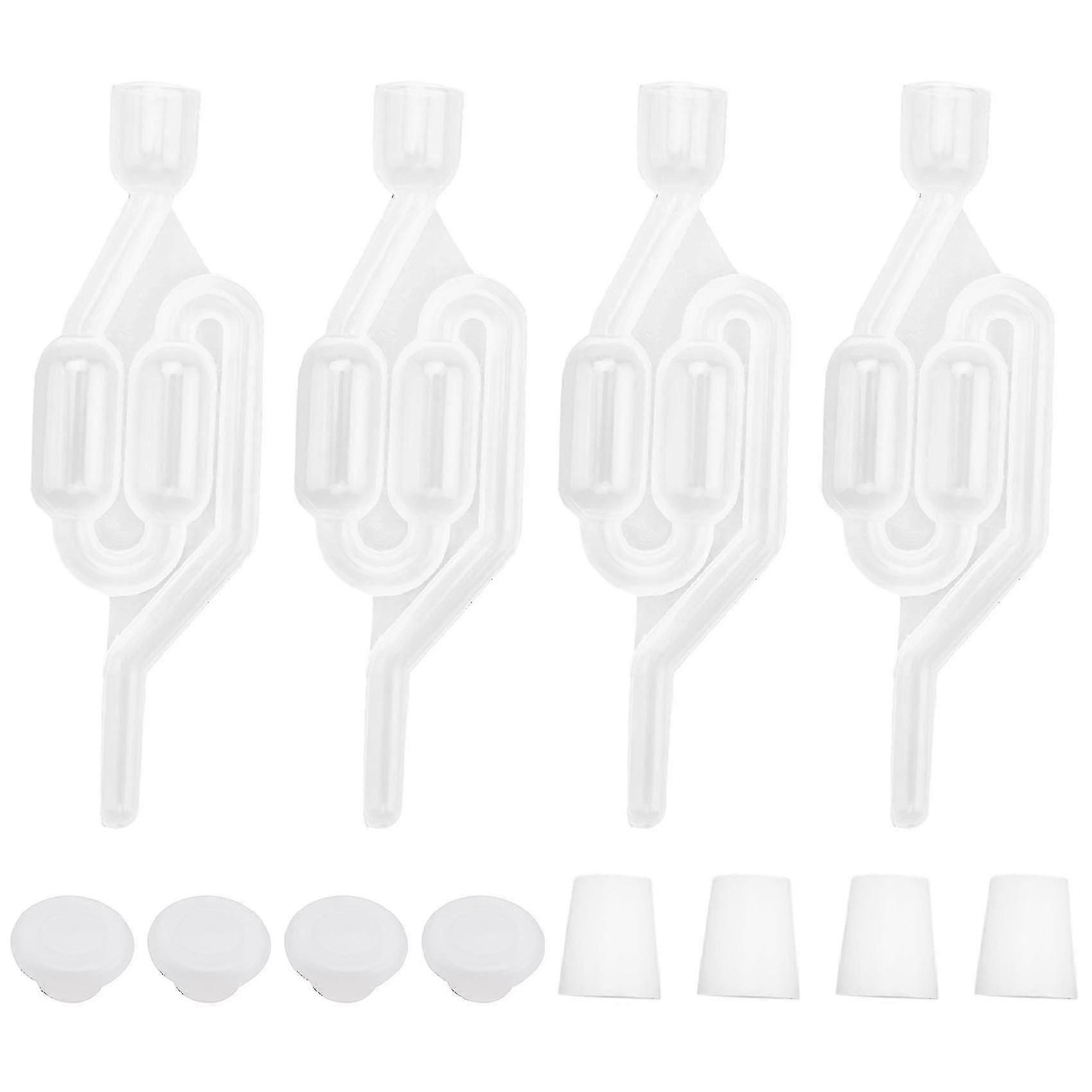 Fermentation Airlock,with Rubber Airlock Stopper Twin Bubble Airlock