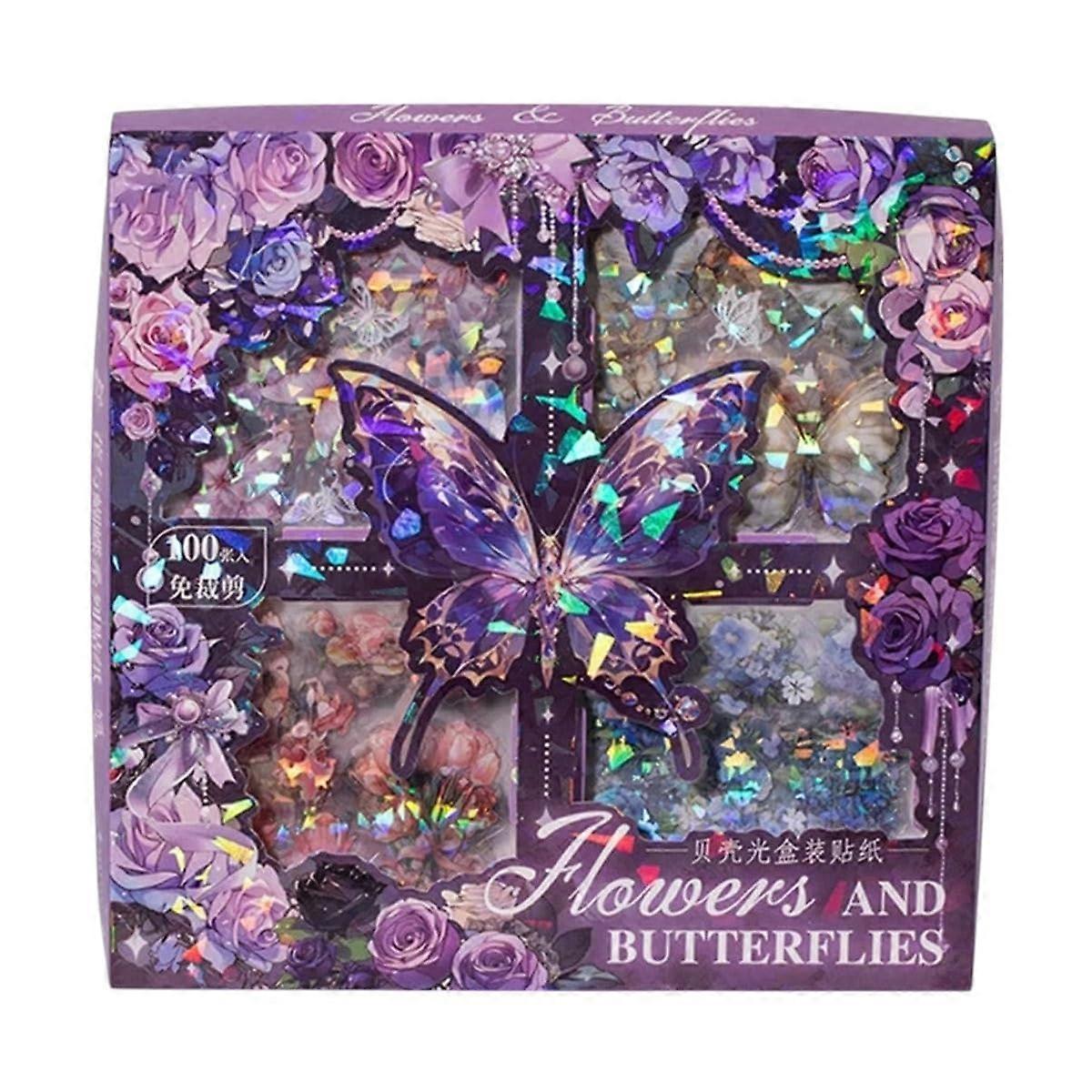 Butterfly Stickers Self-Adhesive Waterproof For Journaling And Scrapbooking Crafting Decorate Notebooks And Laptops