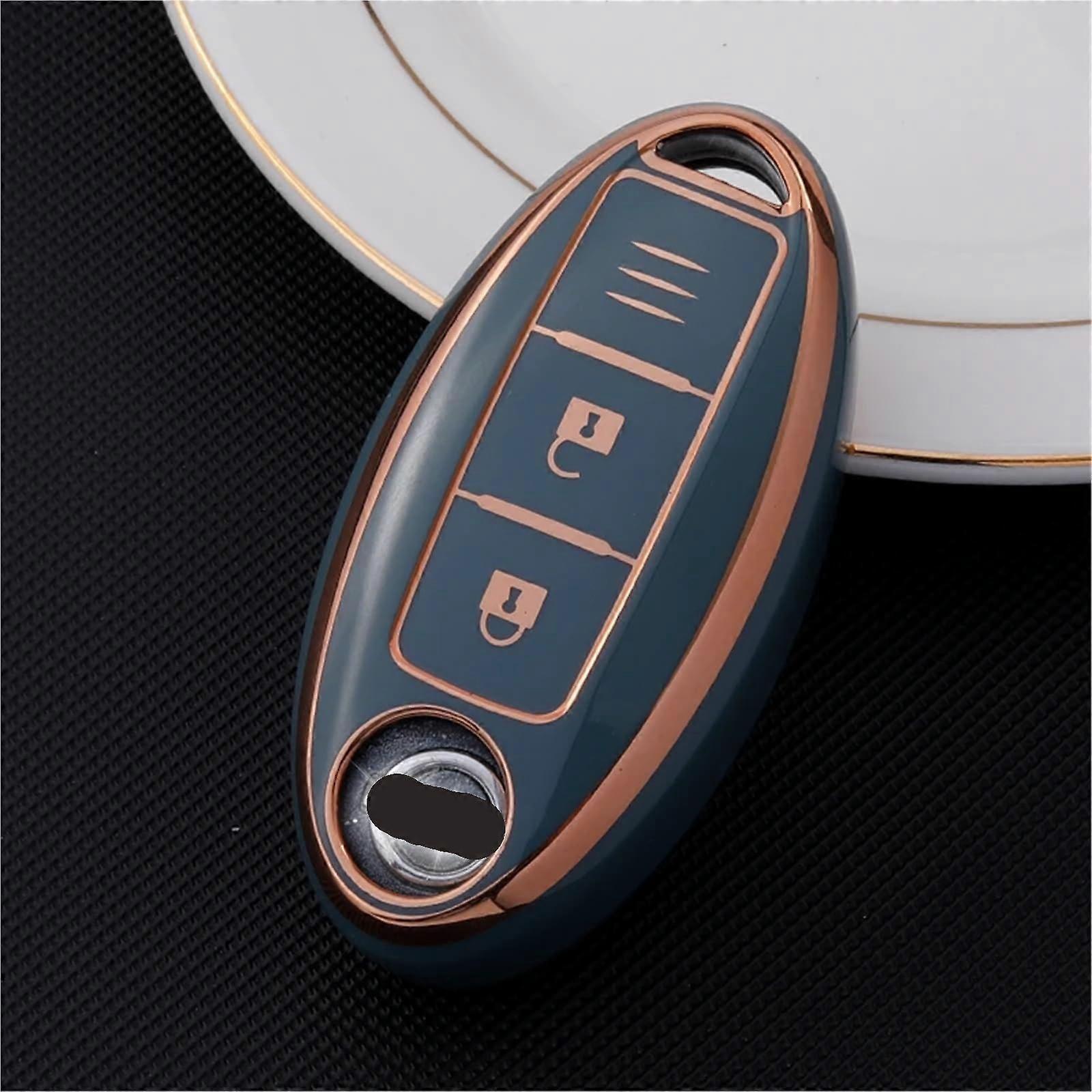 Car Key Cases for Nissan X-Trail Juke Qashqai Micra Leaf Note in Grey B Shell, Durable and Stylish Design