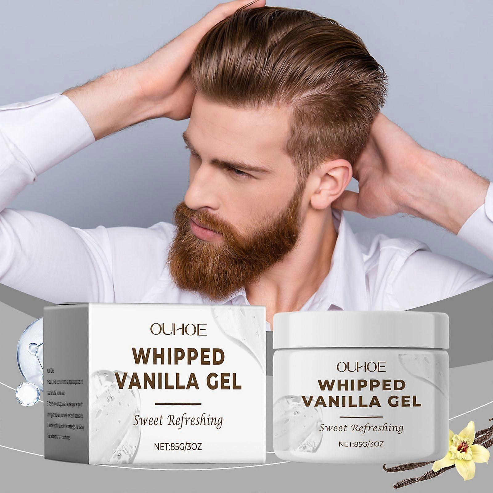 85g OUHOE Vanilla Hair Gel Refreshing Styling Cream for Mens Hair